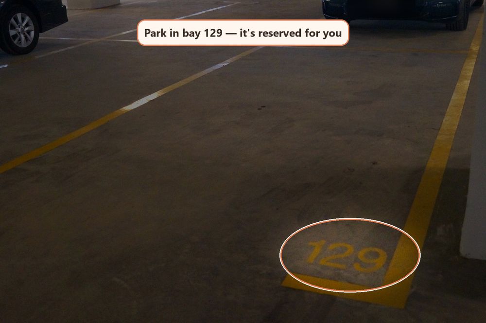 Parking bay number 129