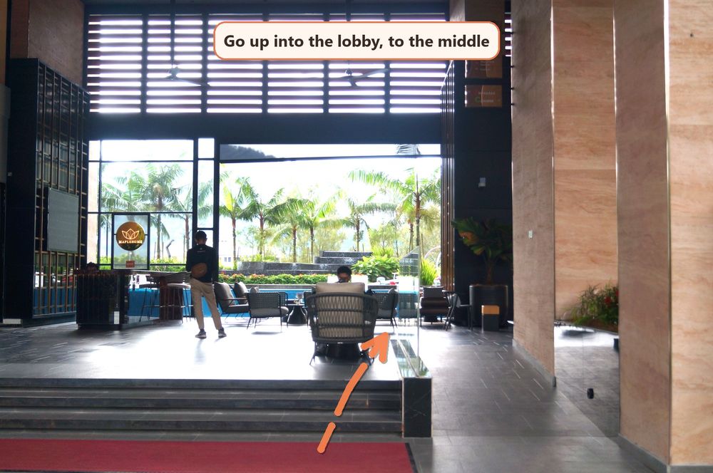 Inside the main lobby