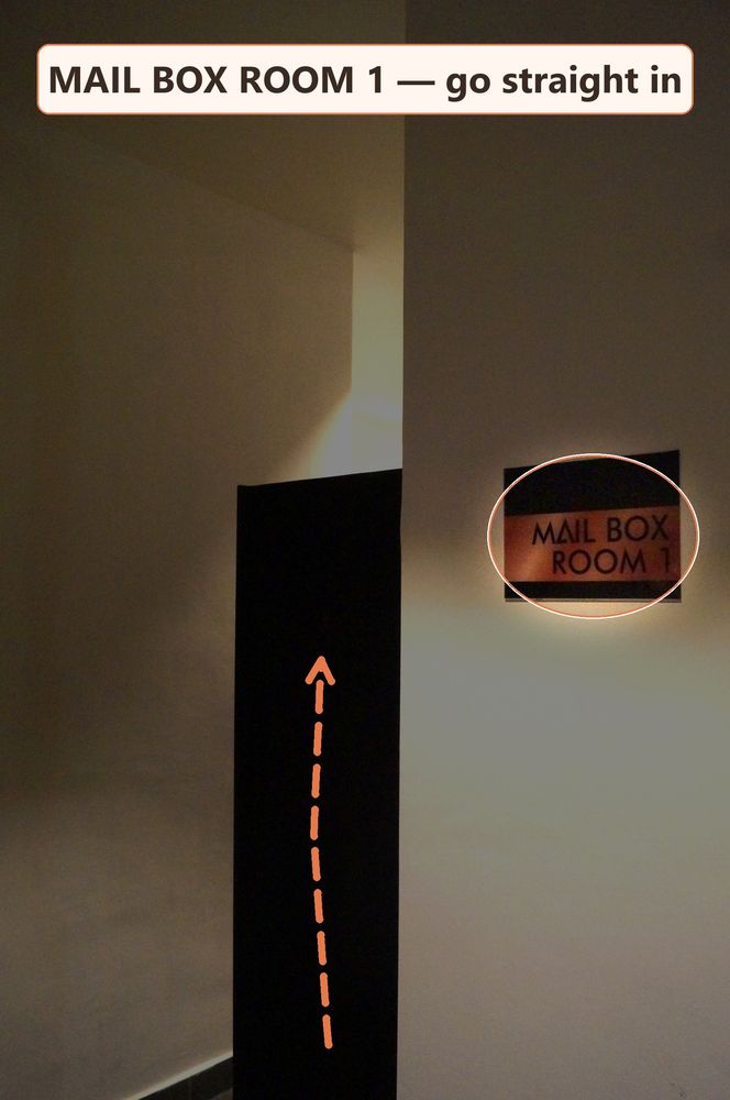 Entrance of Mail Box Room 1