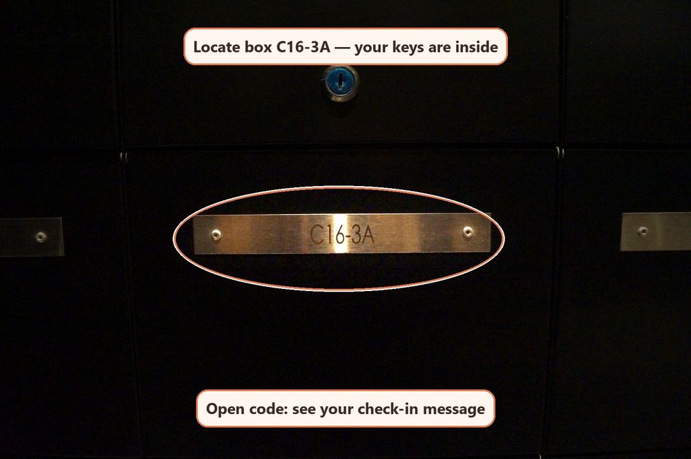 Mailbox C16-3A holding the keys