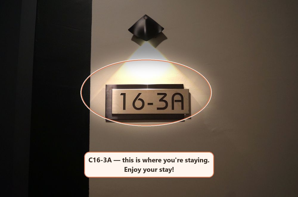 Unit door sign C16-3A