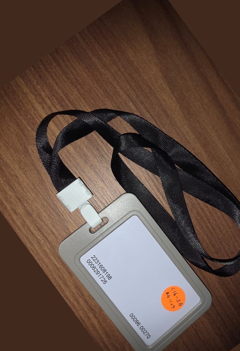 The access card and lanyard